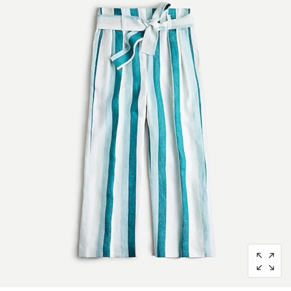 J. Crew paper bag linen pants size 4 NWT
